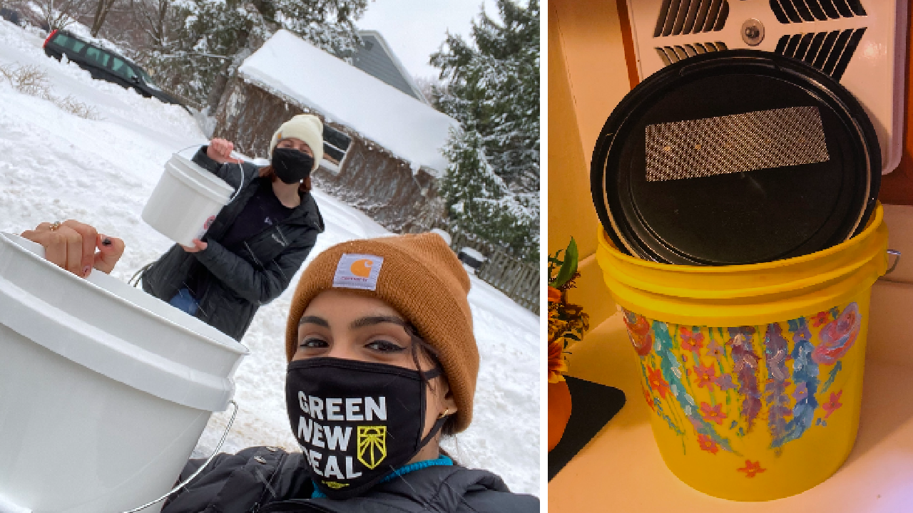 High Schoolers Make Compost Buckets for a Cause: Community Changemakers